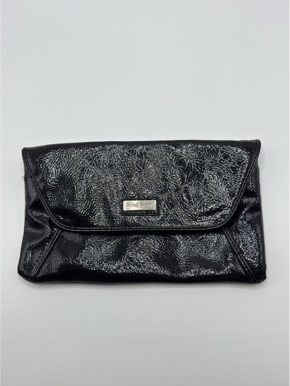 Nine West Black Patent Leather Clutch Purse
